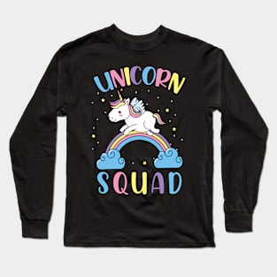 Unicorn Squad Cute Unicorn Rainbow Long Sleeve T-Shirt